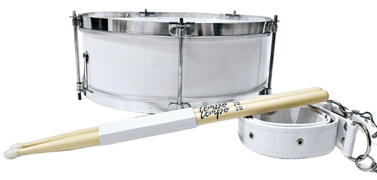 Caja Redoblante JB Color Deseado Con Correa En Charol Y Baquetas - Image 1