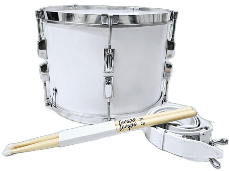 Redoblante JB Afinación Doble Nacional Color Deseado Con Correa En Charol Y Baquetas - Image 1