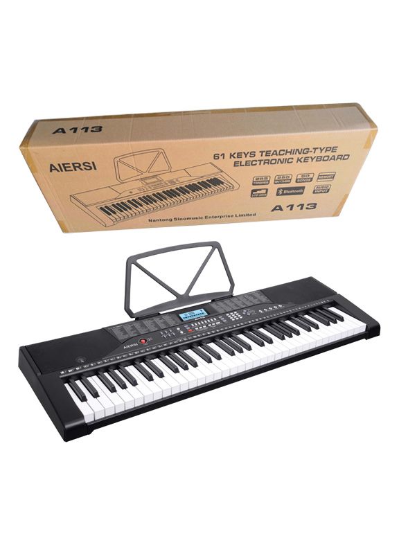 Teclado Aiersi electrónico Bluetooth de 61 teclas A113
